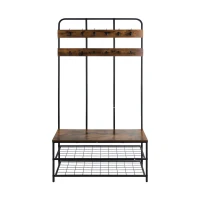 Ruhhy 27036 Věšák na oblečení s háčky a policemi 182 x 100 x 35,5 cm