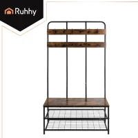 Ruhhy 27036 Věšák na oblečení s háčky a policemi 182 x 100 x 35,5 cm