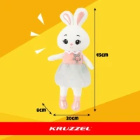 Kruzzel 26761 Plyšový králik 45 cm, biely