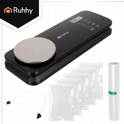 Ruhhy 24756 Vakuová svářečka fólií s váhou 120 W, 80 kPa, černá