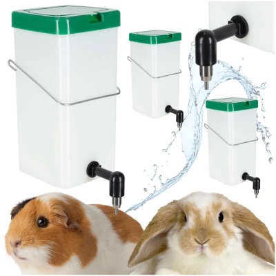 KIK KX2983 Napáječka pro králíky a hlodavce, 1l napaječka, sada 3 kusů