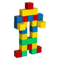 KIK KX3630_1 Magnetická stavebnice kostky, 64 dílů