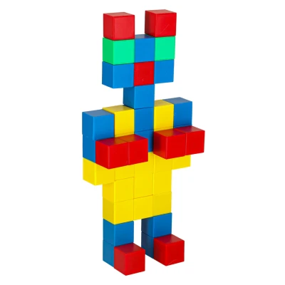 KIK KX3630_1 Magnetická stavebnice kostky, 64 dílů