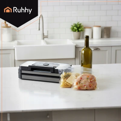 Ruhhy 24757 Vakuová svářečka fólií 125 W, 95 kPa, černostříbrná 