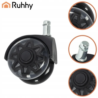 Ruhhy 26294 Sada otočných koleček ke kancelářské židli 5 ks, černé