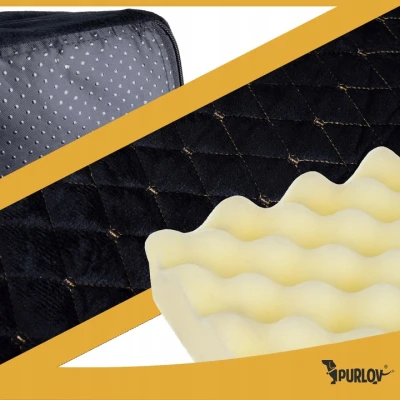 Purlov 26914 Ortopedický pelíšek pro psa 65 x 55 cm, vel. S, černá 