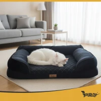 Purlov 26915 Ortopedický pelech pre psov 80 x 65 cm, veľkosť. M, čierny