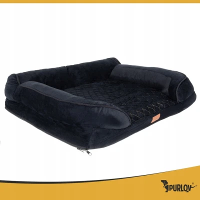 Purlov 26915 Ortopedický pelech pre psov 80 x 65 cm, veľkosť. M, čierny