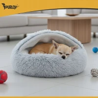 Purlov 26583 Pelíšek pro psa/kočku 44 x 38 x 6 cm, vel. S, šedý 