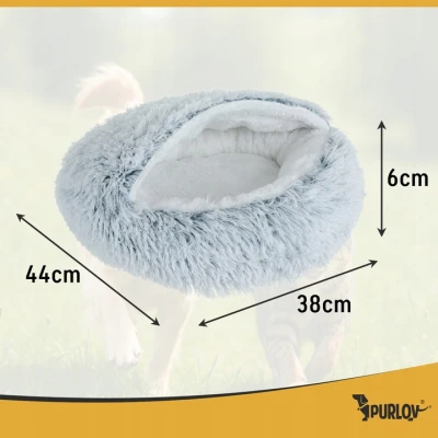 Purlov 26583 Pelíšek pro psa/kočku 44 x 38 x 6 cm, vel. S, šedý 