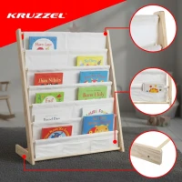 Kruzzel 25809 Detský regál so 6 textilnými policami 79 x 62,5 x 30 cm
