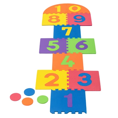 KIK KX4507 Pěnové puzzle skákací panák 33 x 33 x 1 cm, 11 dílů