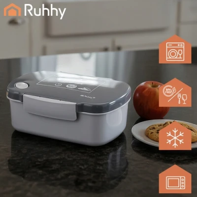 Ruhhy 26169 Svačinový box s přihrádkami 800 ml, šedý