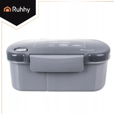 Ruhhy 26169 Svačinový box s přihrádkami 800 ml, šedý