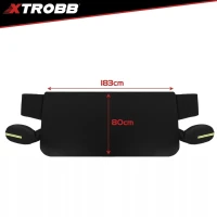 Xtrobb 27186 Ochranná textilná clona na čelné sklo a zrkadlá 183 x 80 cm, čierna