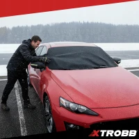 Xtrobb 27186 Ochranná textilná clona na čelné sklo a zrkadlá 183 x 80 cm, čierna