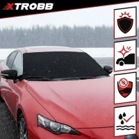 Xtrobb 27186 Ochranná textilná clona na čelné sklo a zrkadlá 183 x 80 cm, čierna