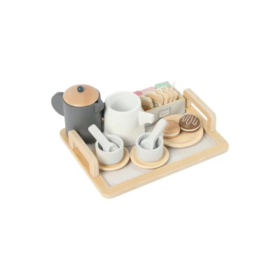 Kruzzel 26543 Dětský dřevěný čajový set, 16 dílů