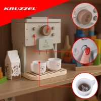 Kruzzel 26512 Dětský dřevěný kávovar s příslušenstvím
