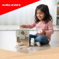 Kruzzel 26512 Dětský dřevěný kávovar s příslušenstvím