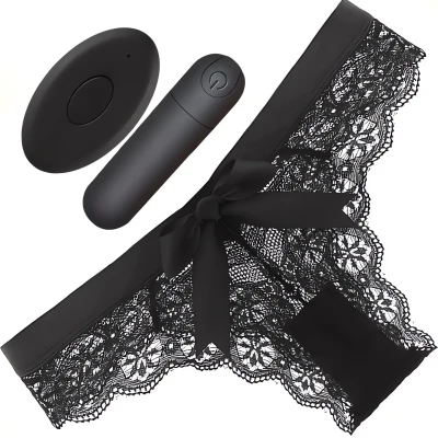 Sensual A100 Vibrační kalhotky s dálkovým ovládáním, černé