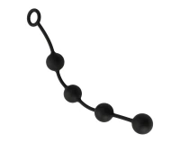 Sensual A102.S Silikónové análne guličky 43 cm, 4 guličky, čierne