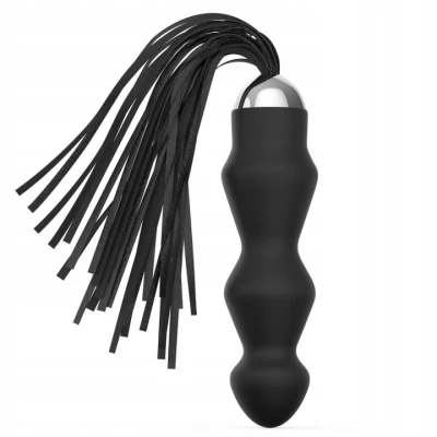 Sensual A105 análny kolík s chvostom 45 cm, čierny