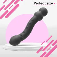 Sensual A106 Anální dildo pro muže s masáží prostaty 18 cm, černé