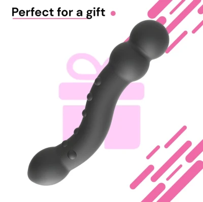 Sensual A106 Anální dildo pro muže s masáží prostaty 18 cm, černé