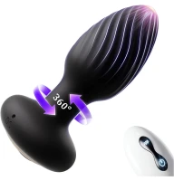 Sensual A124 Vibrační anální kolík s dálkovým ovládáním 9,7 cm, černý