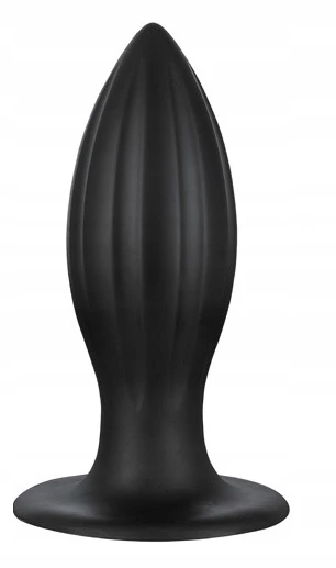 Sensual A125 Anální kolík s přísavkou 17,5 cm, černý 
