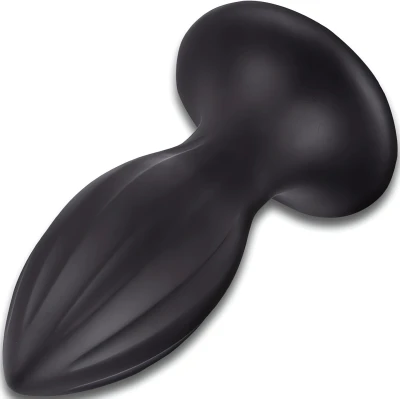 Sensual A125 Anální kolík s přísavkou 17,5 cm, černý 