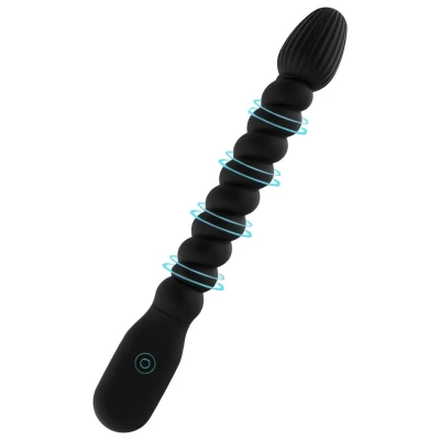 Vibračný análny kolík Sensual A134 21 cm, 10 režimov, USB, čierny
