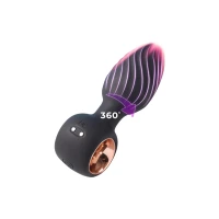Sensual A135 Vibrační anální kolík s rukojetí 11 cm, 9 režimů, černý