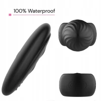 Sensual A135 Vibrační anální kolík s rukojetí 11 cm, 9 režimů, černý