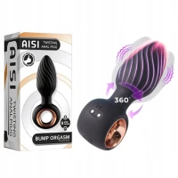 Sensual A135 Vibrační anální kolík s rukojetí 11 cm, 9 režimů, černý