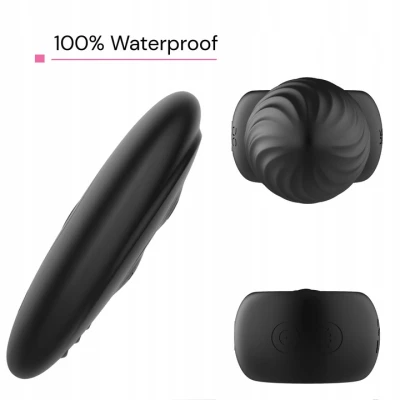 Sensual A135 Vibrační anální kolík s rukojetí 11 cm, 9 režimů, černý