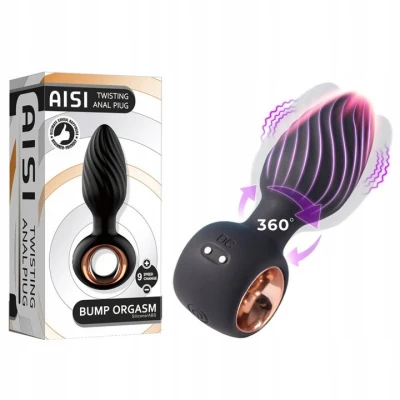 Sensual A135 Vibrační anální kolík s rukojetí 11 cm, 9 režimů, černý