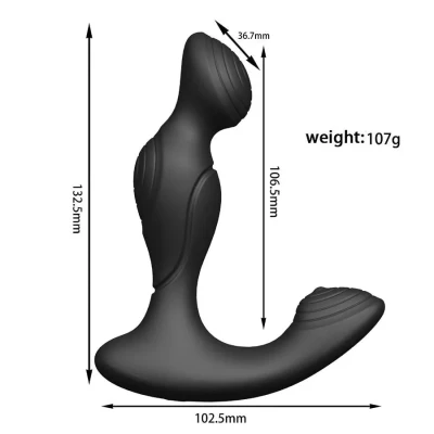 Sensual A126 Vibračný masážny prístroj na prostatu s diaľkovým ovládaním 13 cm, 10 vibračných režimov