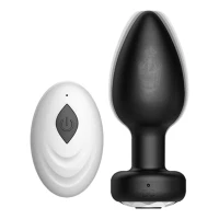 Sensual A127 Vibračný análny kolík s diaľkovým ovládaním 9 cm, 10 režimov, čierny
