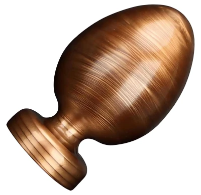 Sensual A128XL Anální Kolík Vejce XL 16 cm, pro pokročilé, hnědo-zlatý