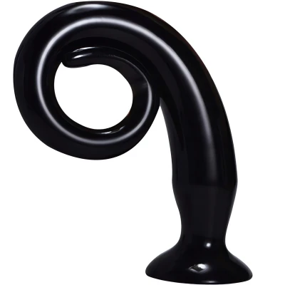 Sensual A65 Flexibilní anální dildo s přísavkou 42 cm, černá