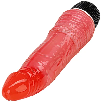 Sensual D10-4 Realistický vibrátor 18 cm, červený