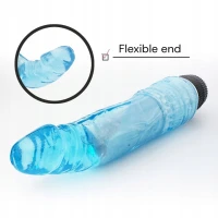 Sensual D10-4 Realistický vibrátor 18 cm, světle modrý