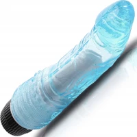 Sensual D10-4 Realistický vibrátor 18 cm, světle modrý