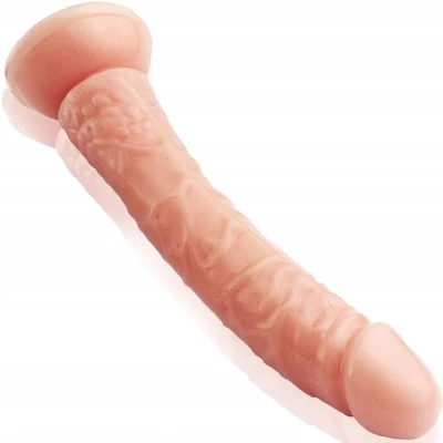 Sensual D26 Realistické dildo s přísavkou 21 cm, béžové
