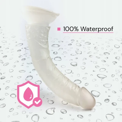 Sensual D26 Realistické dildo s prísavkou 21 cm, biele