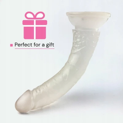 Sensual D26 Realistické dildo s prísavkou 21 cm, biele