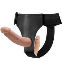 Sensual D42 Strap On s dvojitým dildem 13,5 cm a 10,2 cm