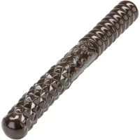 Sensual D45M Oboustranné flexibilní dildo 38 cm, hnědé